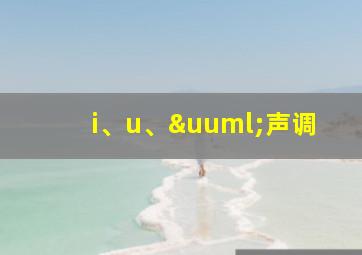 i、u、ü声调