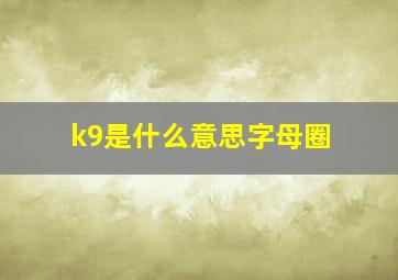 k9是什么意思字母圈