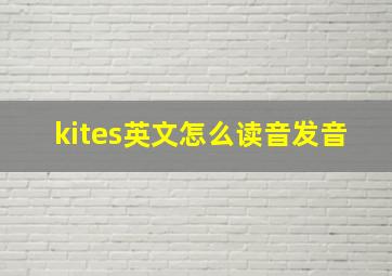 kites英文怎么读音发音