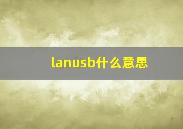 lanusb什么意思