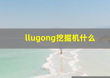 llugong挖掘机什么