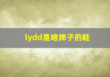 lydd是啥牌子的鞋