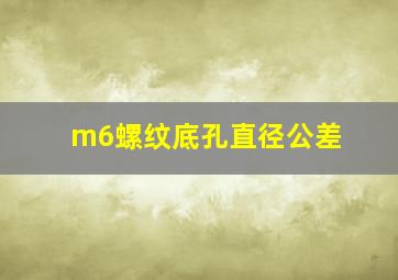 m6螺纹底孔直径公差