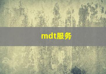 mdt服务