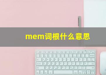 mem词根什么意思