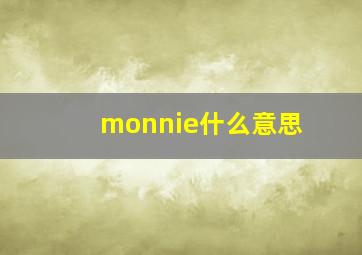 monnie什么意思