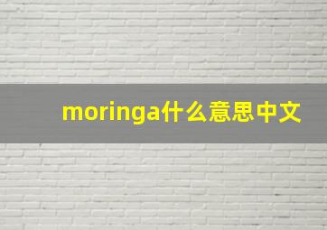 moringa什么意思中文