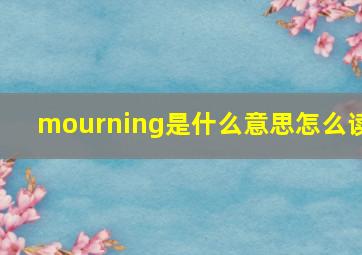 mourning是什么意思怎么读