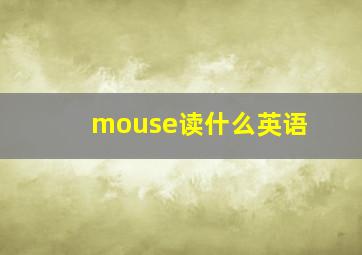 mouse读什么英语