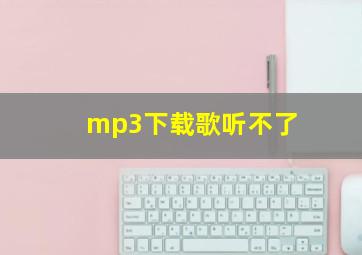 mp3下载歌听不了