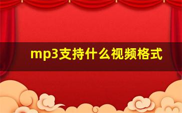 mp3支持什么视频格式