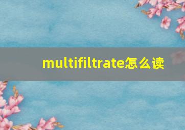 multifiltrate怎么读