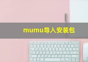 mumu导入安装包