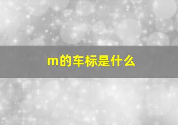 m的车标是什么