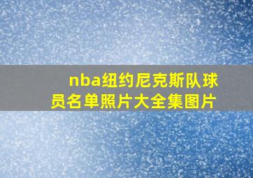 nba纽约尼克斯队球员名单照片大全集图片