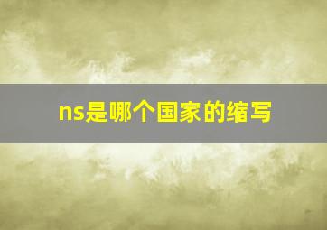 ns是哪个国家的缩写