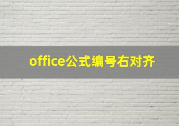 office公式编号右对齐