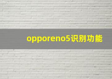 opporeno5识别功能