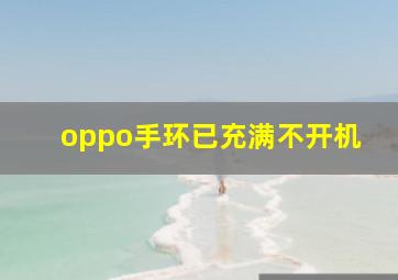 oppo手环已充满不开机