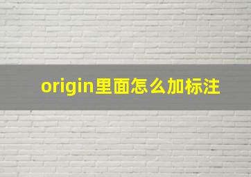 origin里面怎么加标注