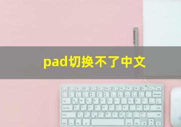 pad切换不了中文