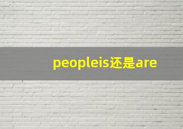 peopleis还是are