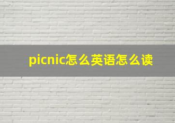 picnic怎么英语怎么读