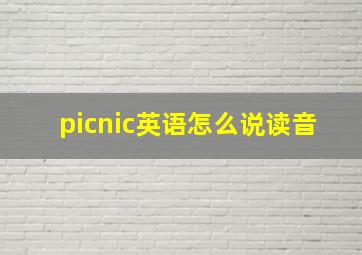 picnic英语怎么说读音