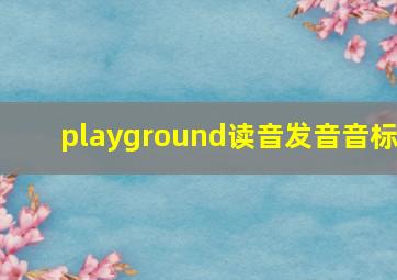 playground读音发音音标