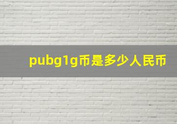 pubg1g币是多少人民币