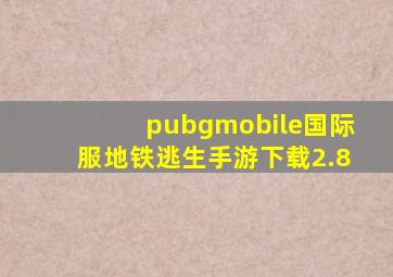 pubgmobile国际服地铁逃生手游下载2.8