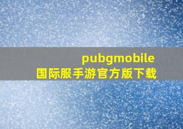 pubgmobile国际服手游官方版下载