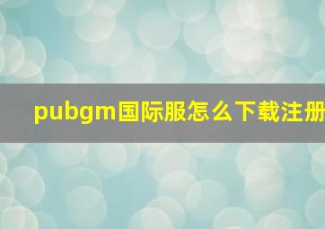 pubgm国际服怎么下载注册