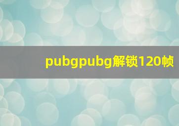 pubgpubg解锁120帧