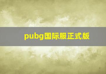 pubg国际服正式版