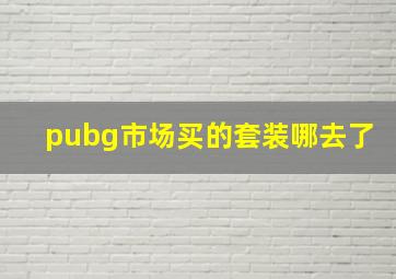 pubg市场买的套装哪去了