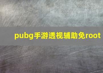 pubg手游透视辅助免root