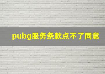 pubg服务条款点不了同意