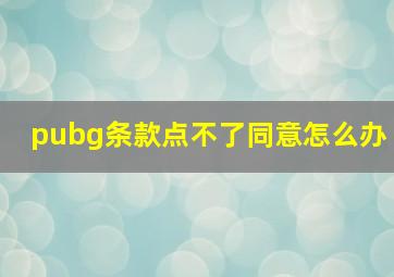 pubg条款点不了同意怎么办