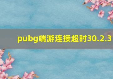 pubg端游连接超时30.2.3