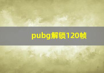 pubg解锁120帧