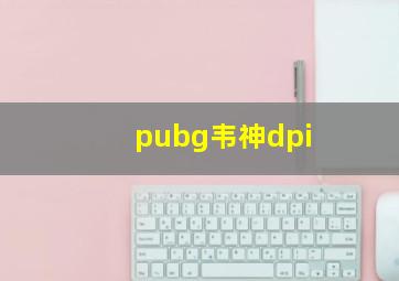 pubg韦神dpi