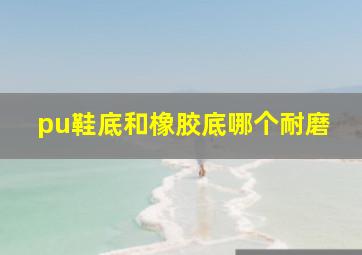 pu鞋底和橡胶底哪个耐磨