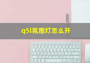 q5l氛围灯怎么开