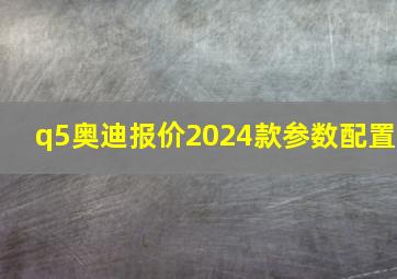 q5奥迪报价2024款参数配置