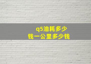 q5油耗多少钱一公里多少钱