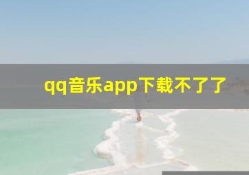 qq音乐app下载不了了