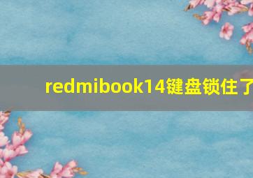 redmibook14键盘锁住了