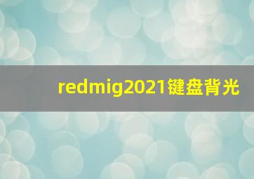 redmig2021键盘背光