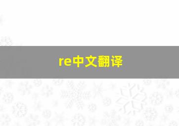 re中文翻译